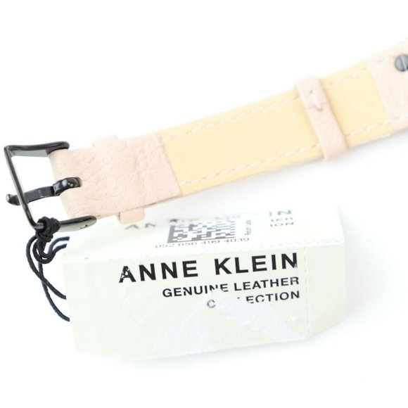 Anne Klein AK/3445GYBH Gunmetal Stainless Soft Pink Leather Women's Watch - Picture 7 of 7